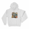 Treaty Oak Revival Collage Print Unisex Hoodie White
