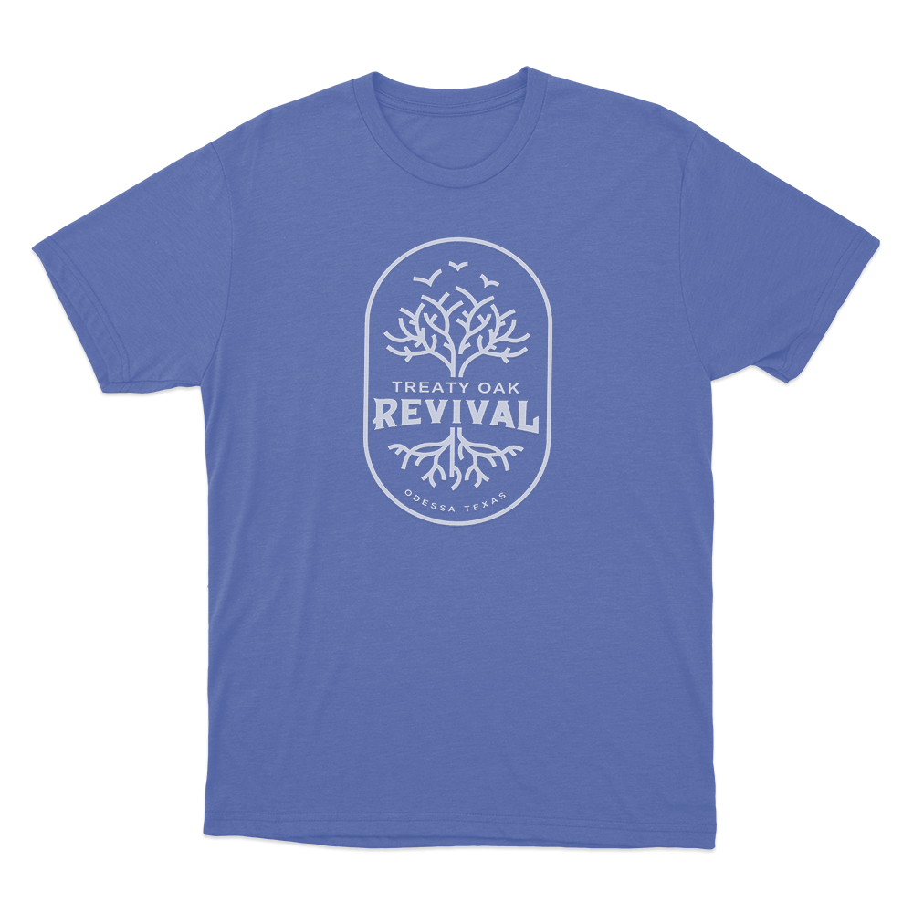 Treaty Oak Revival Logo Unisex T Shirt Blue Treaty Oak Revival Logo Unisex T Shirt Blue