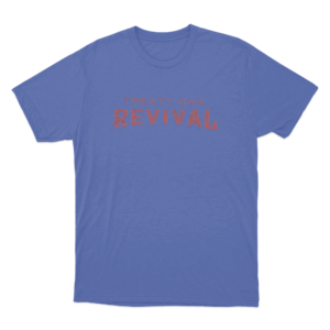Treaty Oak Revival Vintage Text Unisex T Shirt Blue